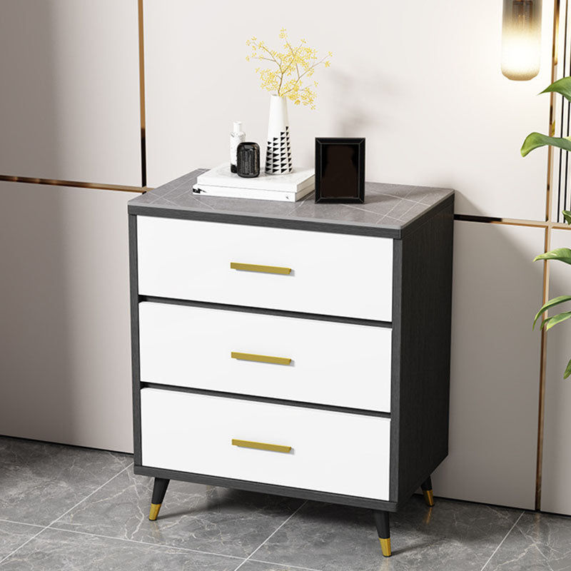 Glam 16" Wide Chest Bedroom Stone Storage Chest with Drawers
