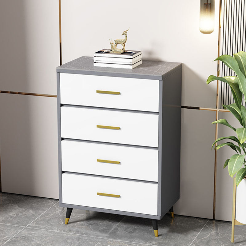 Glam 16" Wide Chest Bedroom Stone Storage Chest with Drawers