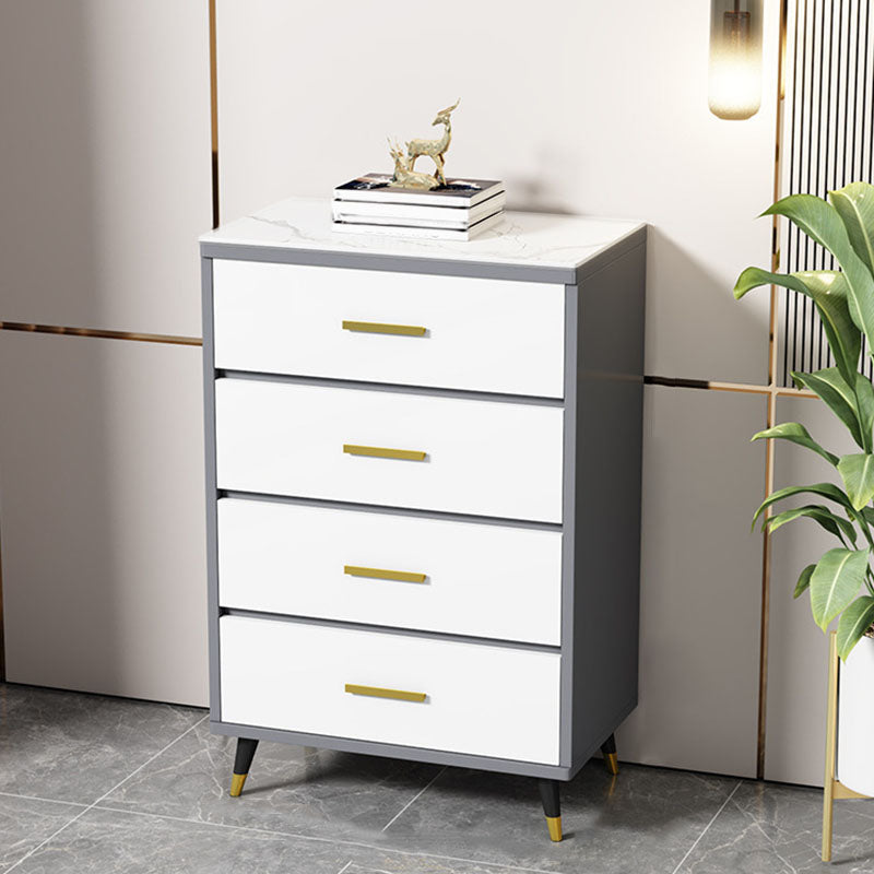 Glam 16" Wide Chest Bedroom Stone Storage Chest with Drawers