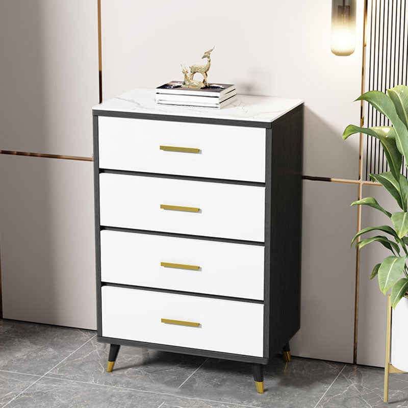Glam 16" Wide Chest Bedroom Stone Storage Chest with Drawers