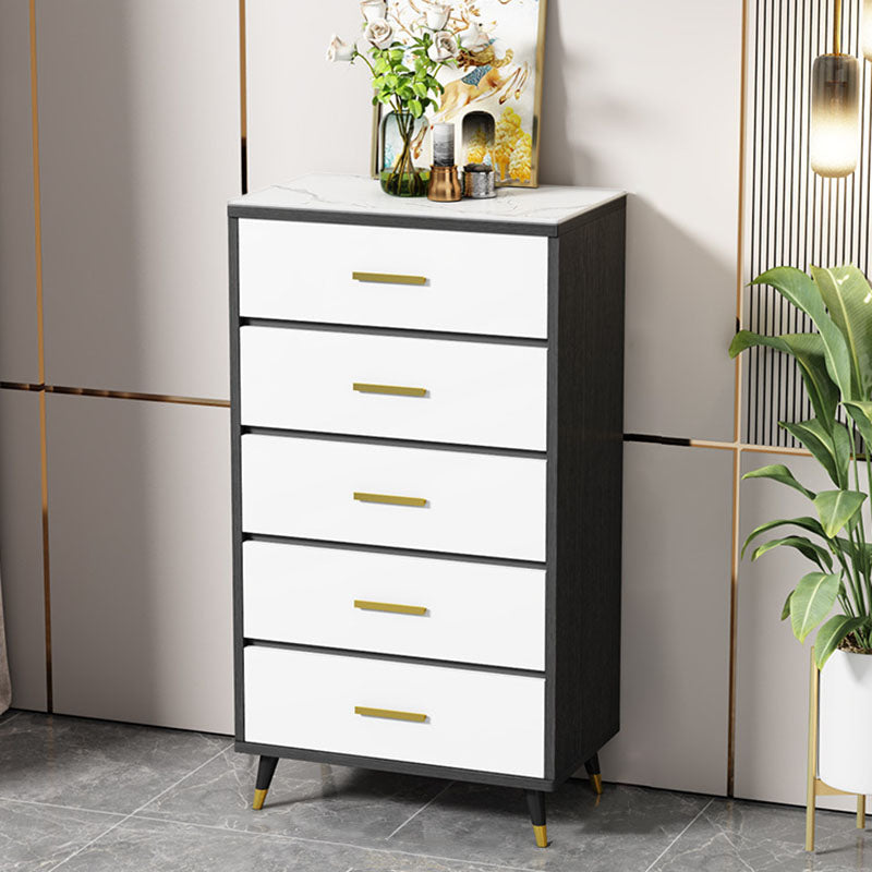 Glam 16" Wide Chest Bedroom Stone Storage Chest with Drawers