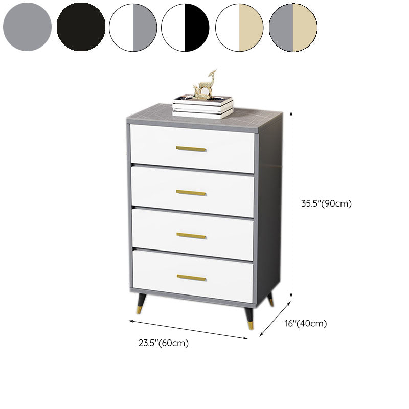 Glam 16" Wide Chest Bedroom Stone Storage Chest with Drawers