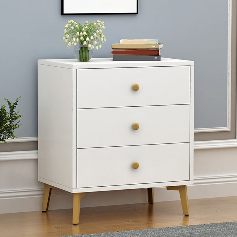 Glam Vertical Engineered Wood Storage Chest Bedroom Chest with Drawers