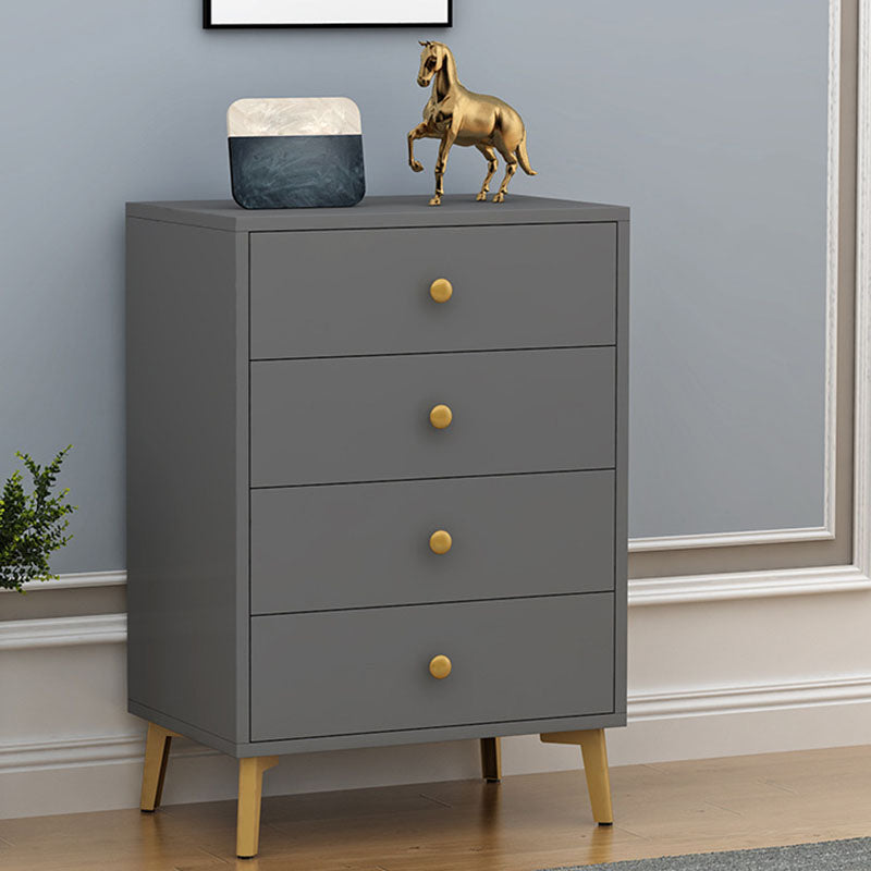 Glam Vertical Engineered Wood Storage Chest Bedroom Chest with Drawers