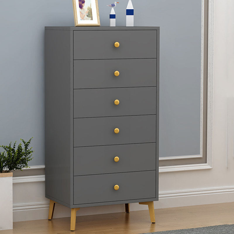 Glam Vertical Engineered Wood Storage Chest Bedroom Chest with Drawers