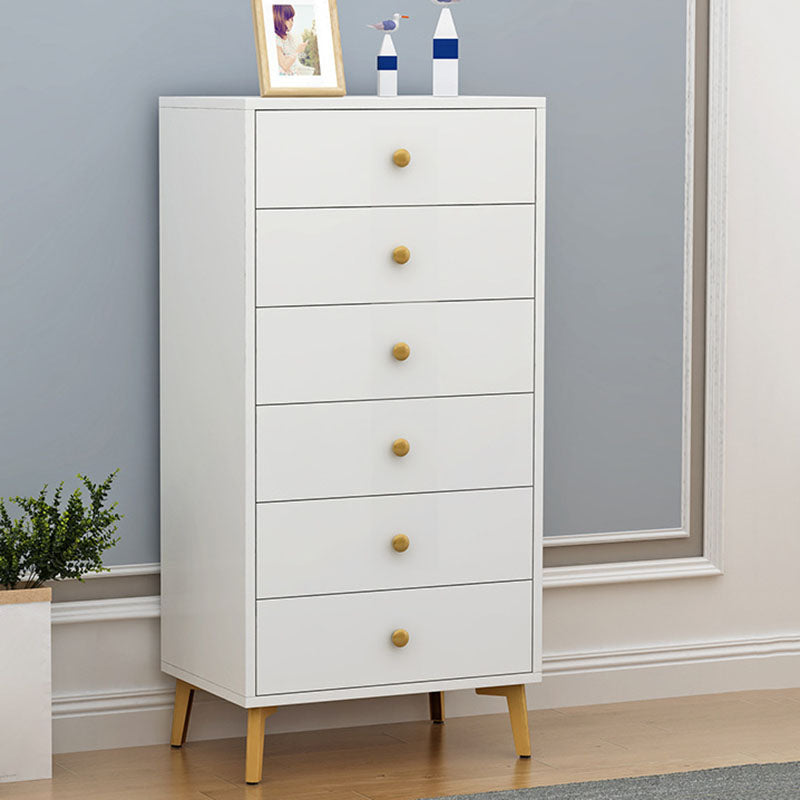 Glam Vertical Engineered Wood Storage Chest Bedroom Chest with Drawers