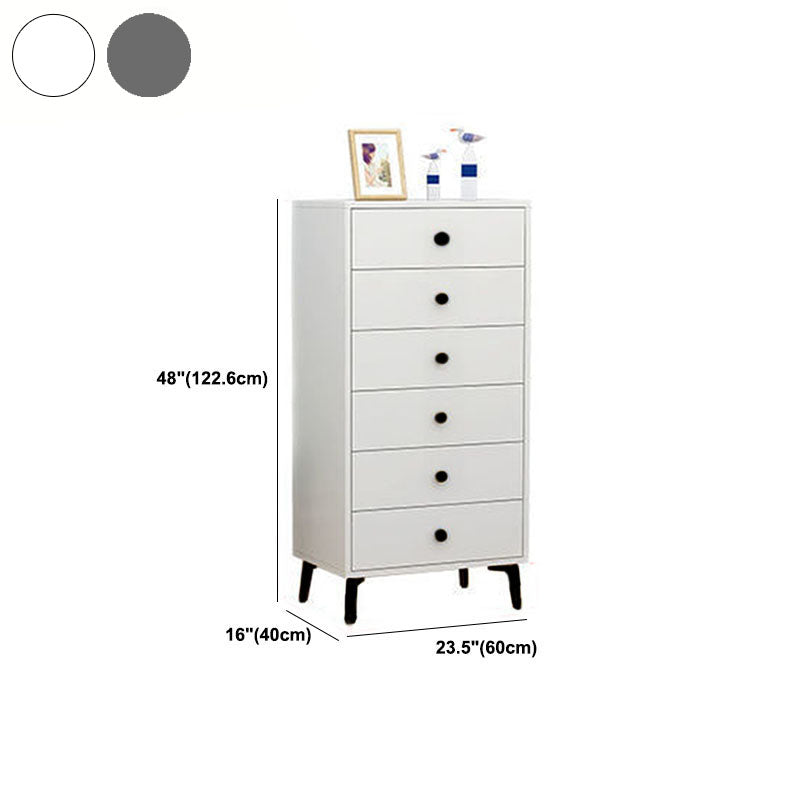 Glam Vertical Engineered Wood Storage Chest Bedroom Chest with Drawers