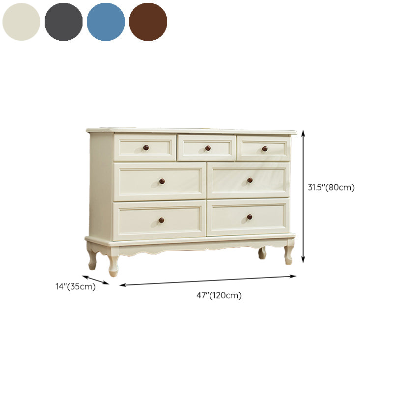 Nautical Solid Wood Storage Chest Bedroom Chest with Drawers