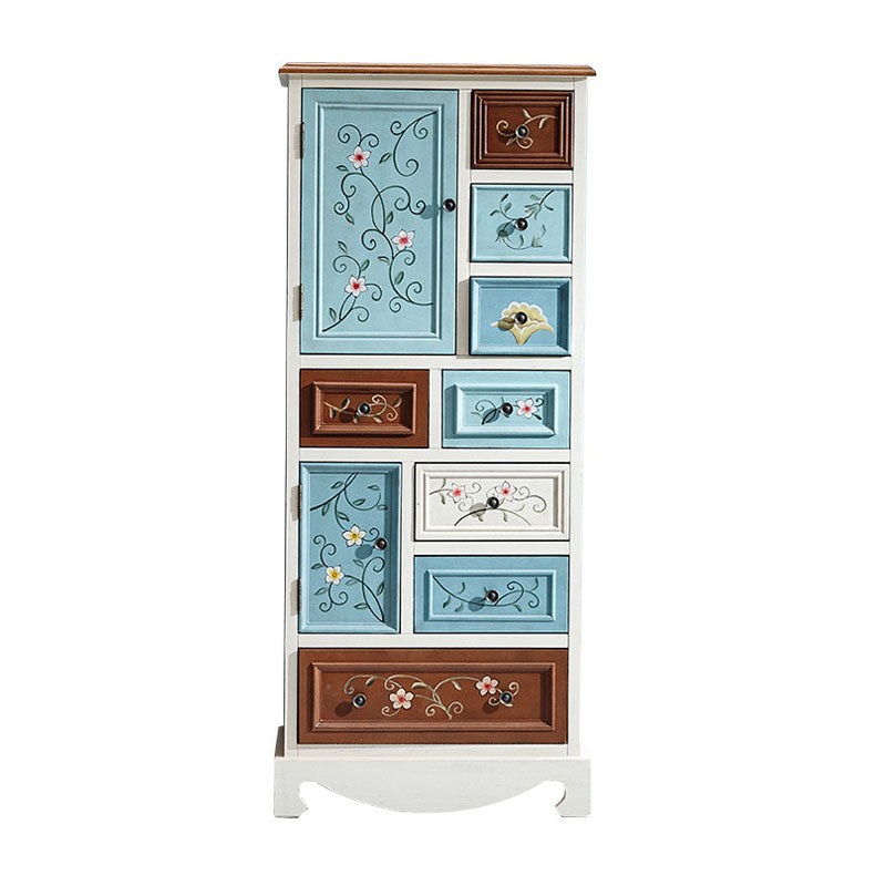 Nautical Contemporary Bedroom Storage Chest Wooden Chest with Drawers