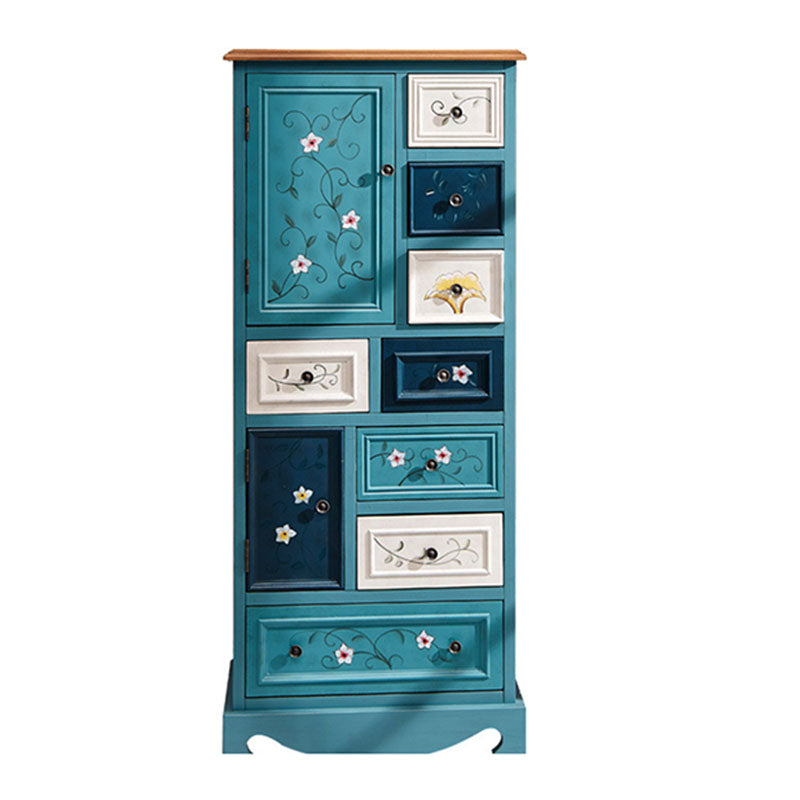 Nautical Contemporary Bedroom Storage Chest Wooden Chest with Drawers