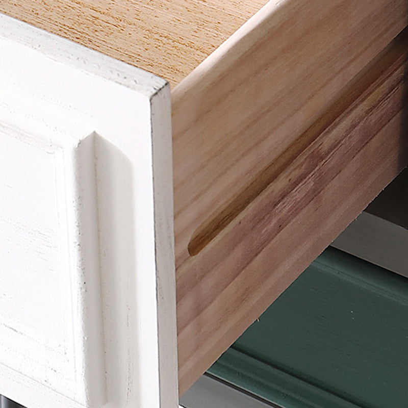 Nautical Contemporary Bedroom Storage Chest Wooden Chest with Drawers