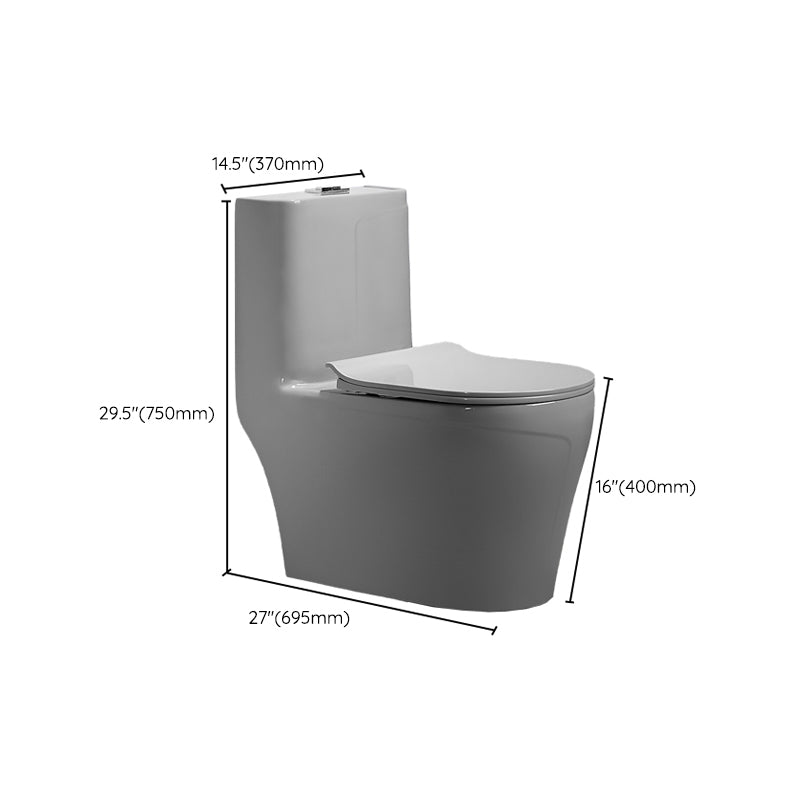 Modern One Piece Toilet Bowl Siphon Jet Flush Toilet with Seat