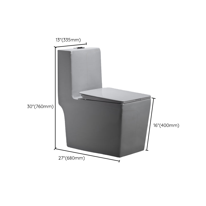 Modern One Piece Toilet Bowl Siphon Jet Flush Toilet with Seat