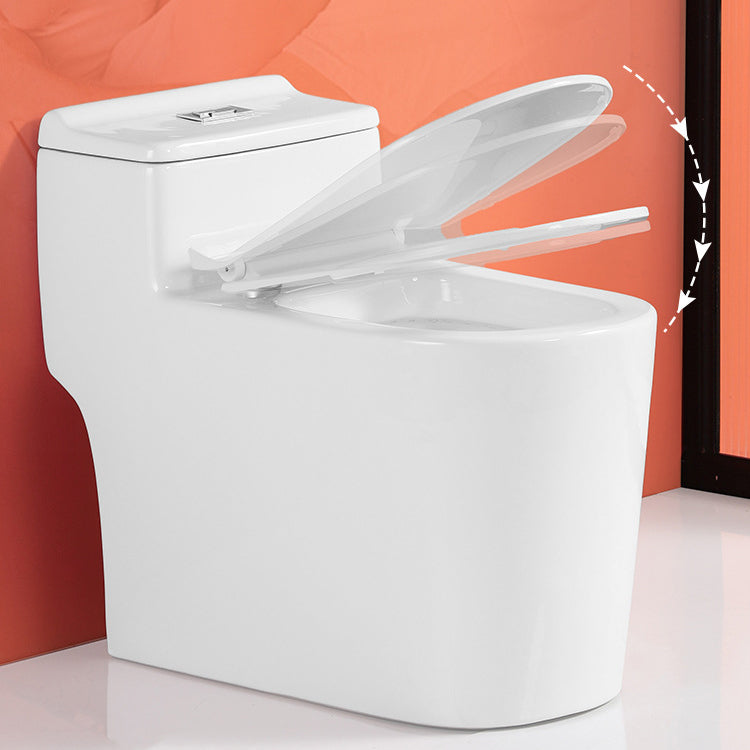 Floor Mounted Porcelain Toilet One-Piece Toilet Modern Flush Toilet