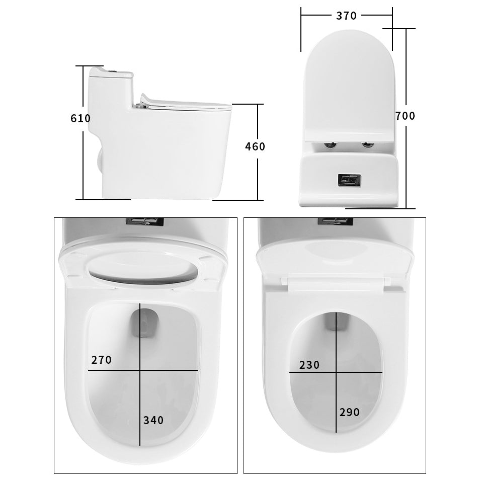 Floor Mounted Porcelain Toilet One-Piece Toilet Modern Flush Toilet