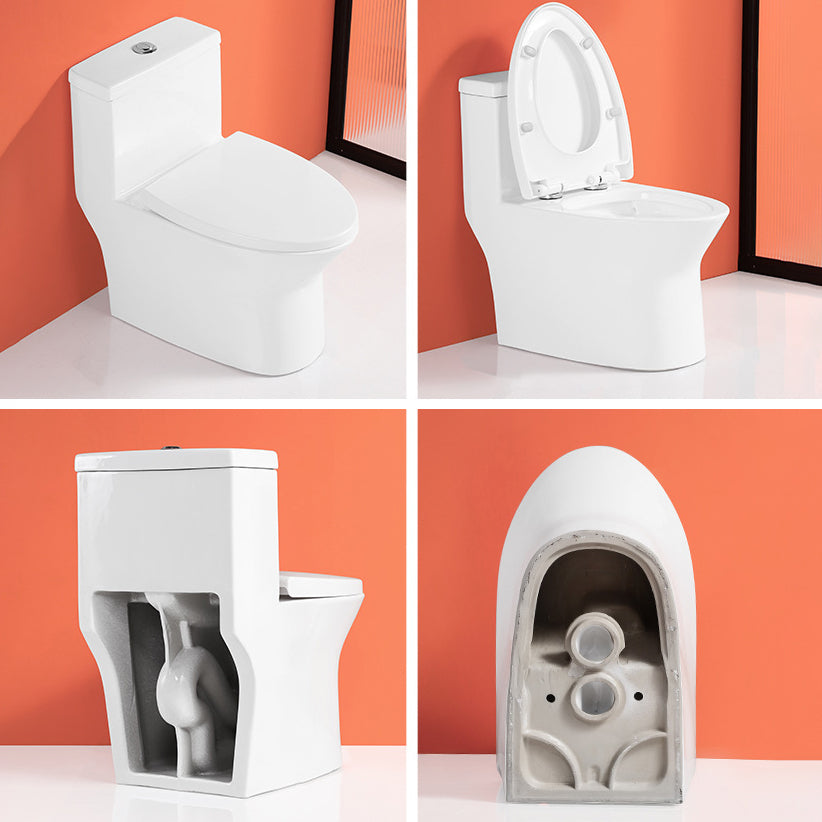 Floor Mounted Porcelain Toilet One-Piece Toilet Modern Flush Toilet