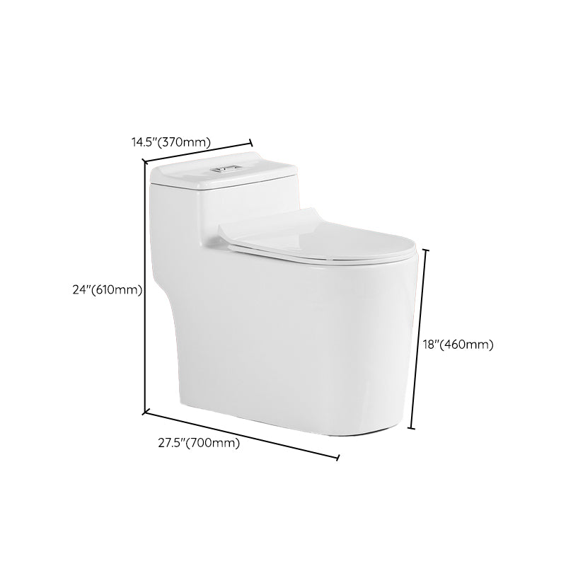 Floor Mounted Porcelain Toilet One-Piece Toilet Modern Flush Toilet