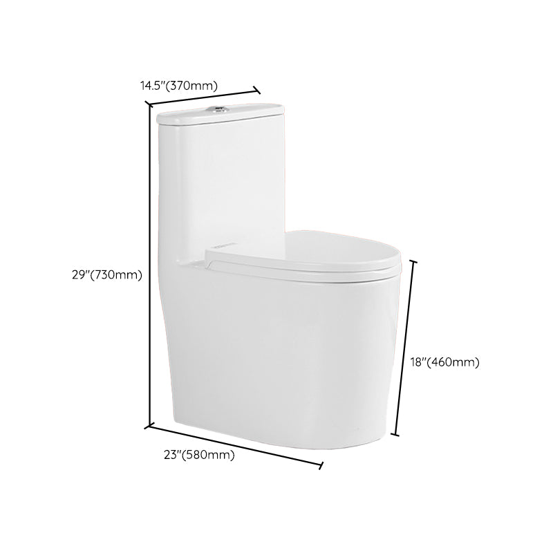Floor Mounted Porcelain Toilet One-Piece Toilet Modern Flush Toilet