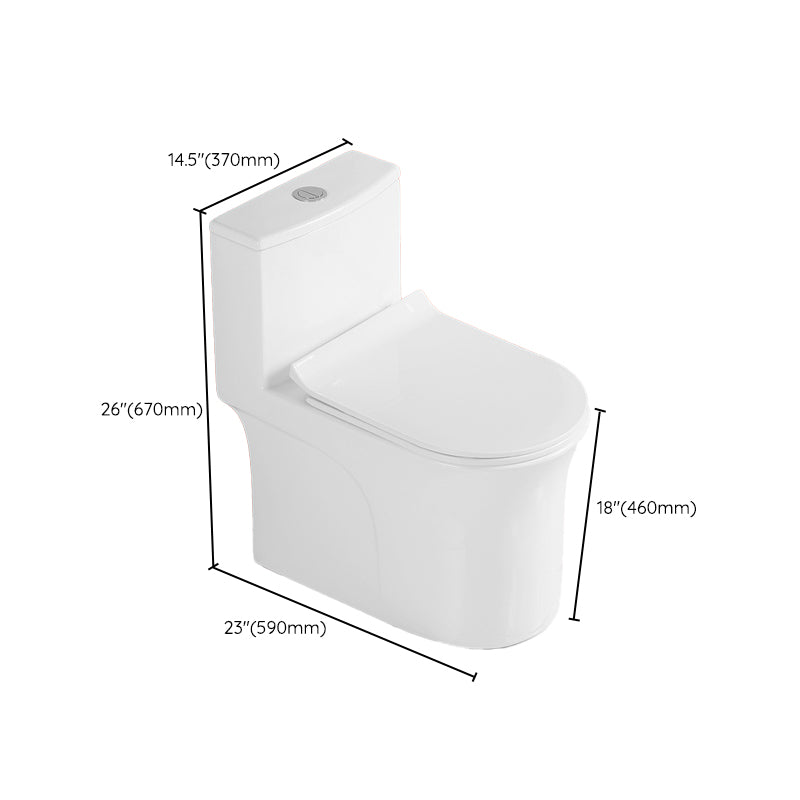 Floor Mounted Porcelain Toilet One-Piece Toilet Modern Flush Toilet