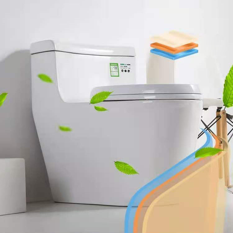 Modern Ceramic Siphon Jet Toilet Bowl Floor Mount Flush Toilet with Toilet Seat