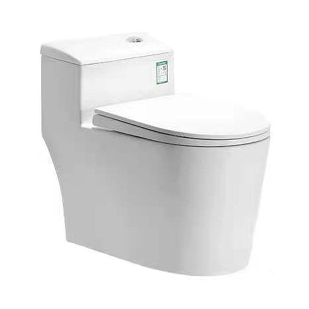 Modern Ceramic Siphon Jet Toilet Bowl Floor Mount Flush Toilet with Toilet Seat