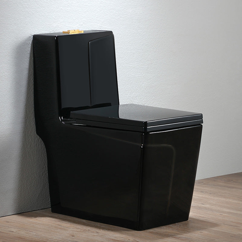 Modern Siphon Jet Toilet Bowl Floor Mount Flush Toilet with Seat