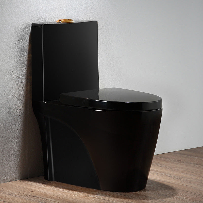 Modern Siphon Jet Toilet Bowl Floor Mount Flush Toilet with Seat