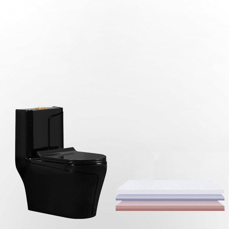 Modern Siphon Jet Toilet Bowl Floor Mount Flush Toilet with Seat