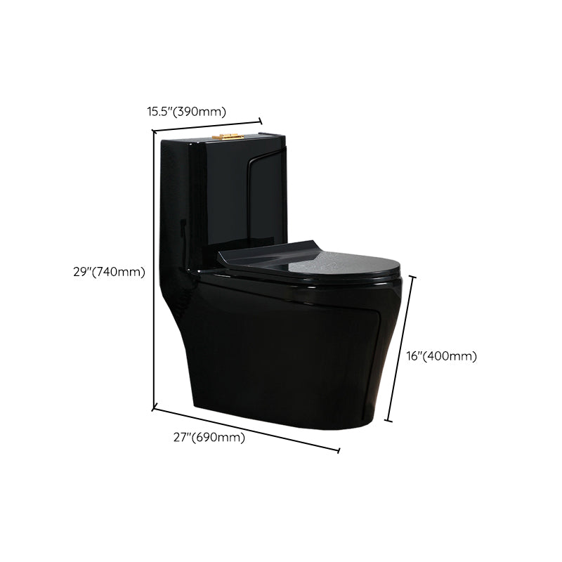 Modern Siphon Jet Toilet Bowl Floor Mount Flush Toilet with Seat