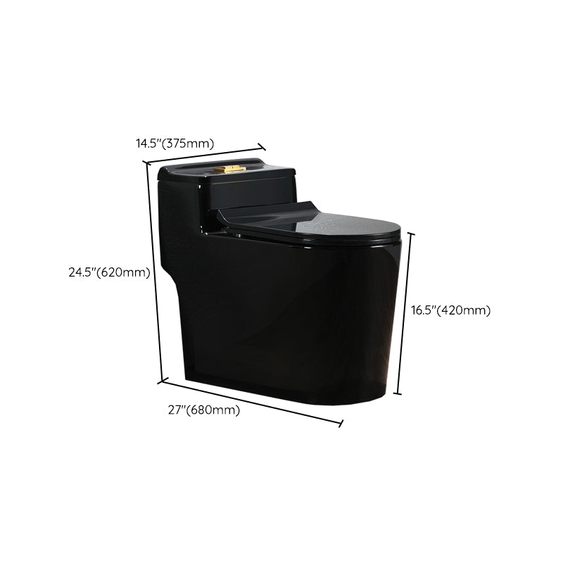 Modern Siphon Jet Toilet Bowl Floor Mount Flush Toilet with Seat