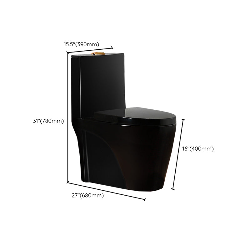 Modern Siphon Jet Toilet Bowl Floor Mount Flush Toilet with Seat