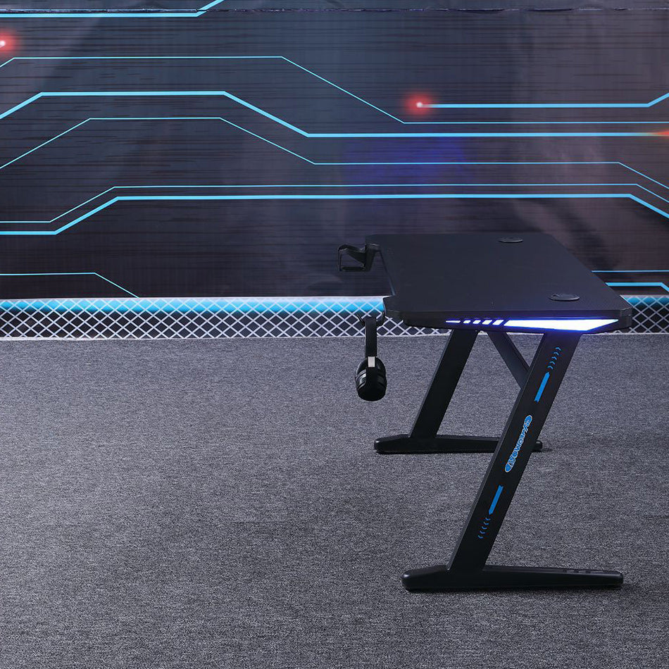 Industrial Gaming Desk Home Gaming Desk with Cable Management