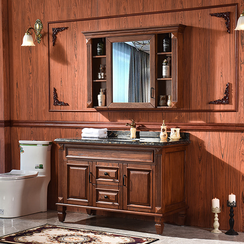 Traditional Freestanding Bathroom Vanity Solid Wood Bathroom Vanity Set for Bathroom