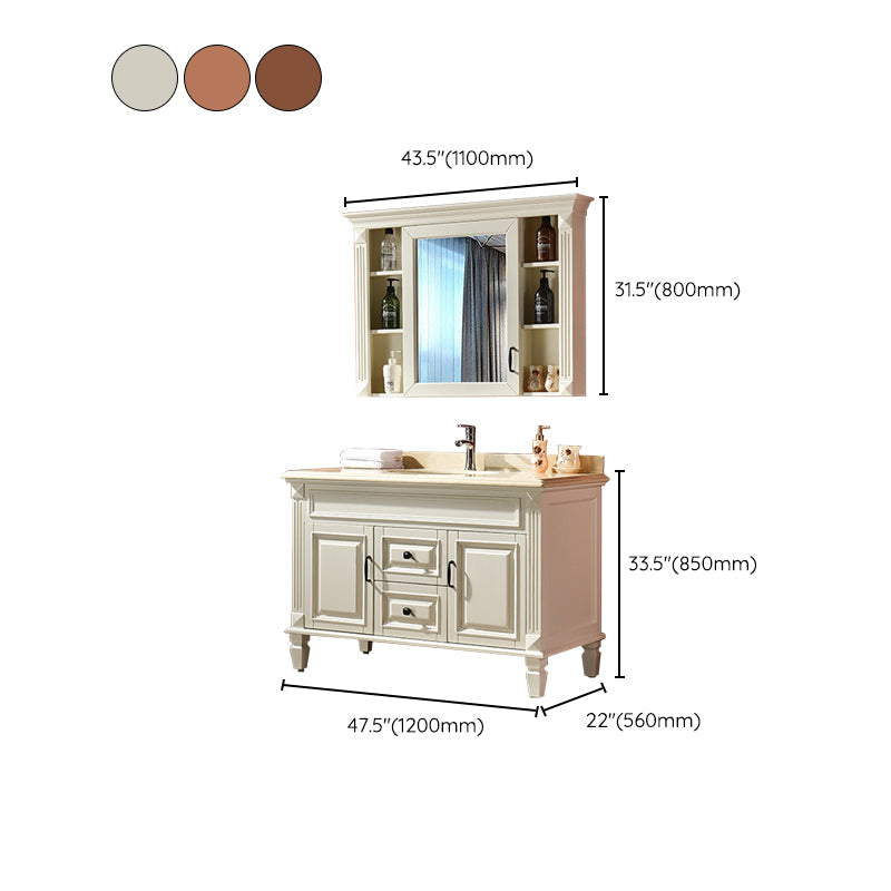 Traditional Freestanding Bathroom Vanity Solid Wood Bathroom Vanity Set for Bathroom