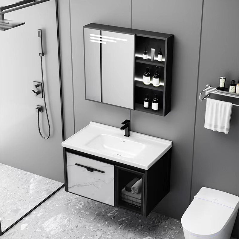 Modern Bathroom Vanity Set Aluminum Single-Sink Bathroom Vanity