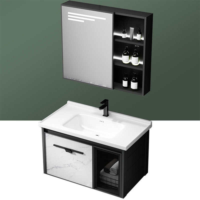Modern Bathroom Vanity Set Aluminum Single-Sink Bathroom Vanity