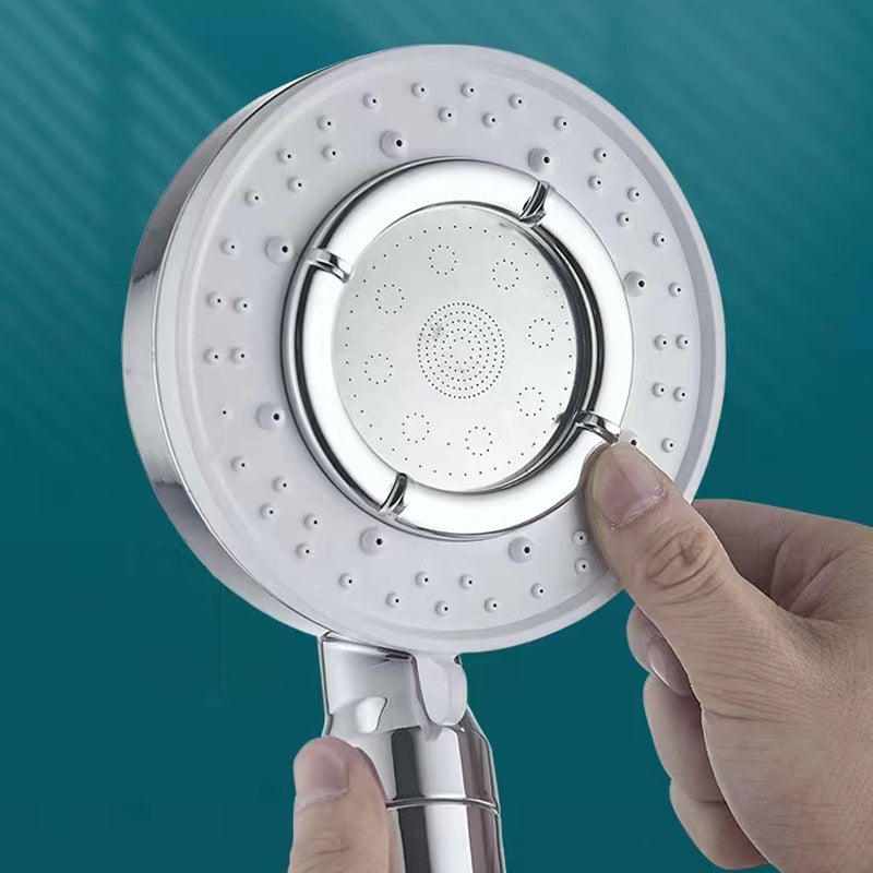Modern Handheld Shower Head Adjustable Spray Pattern Shower Head in Stainless Steel