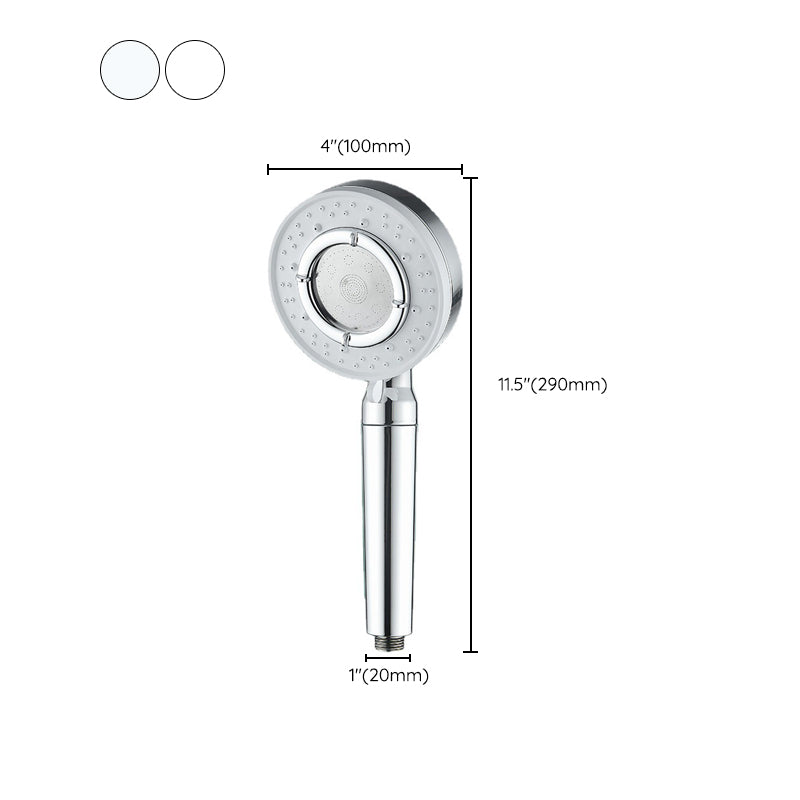 Modern Handheld Shower Head Adjustable Spray Pattern Shower Head in Stainless Steel