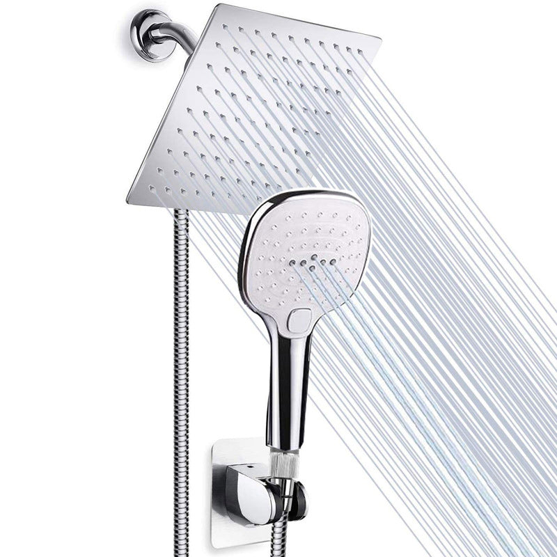 Traditional Dual Shower Head Square Wall Mounted Dual Shower