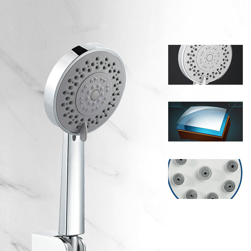 Modern Style Round Handheld Shower Bathroom Metal Wall Mounted Hand Shower