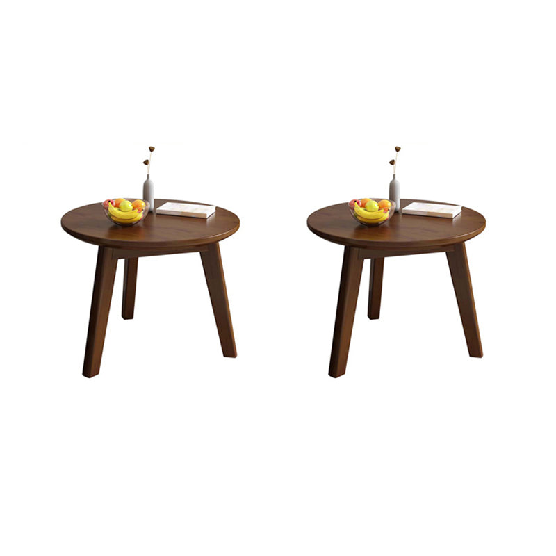 Side Table Solid Wood 3 Legs Round Nordic Living Room End Table