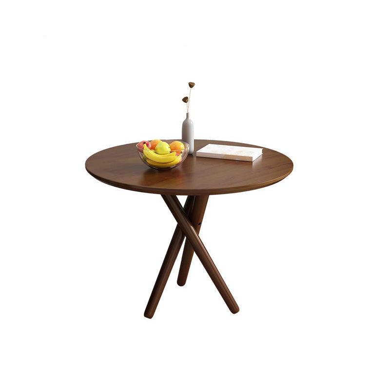 Side Table Solid Wood 3 Legs Round Nordic Living Room End Table