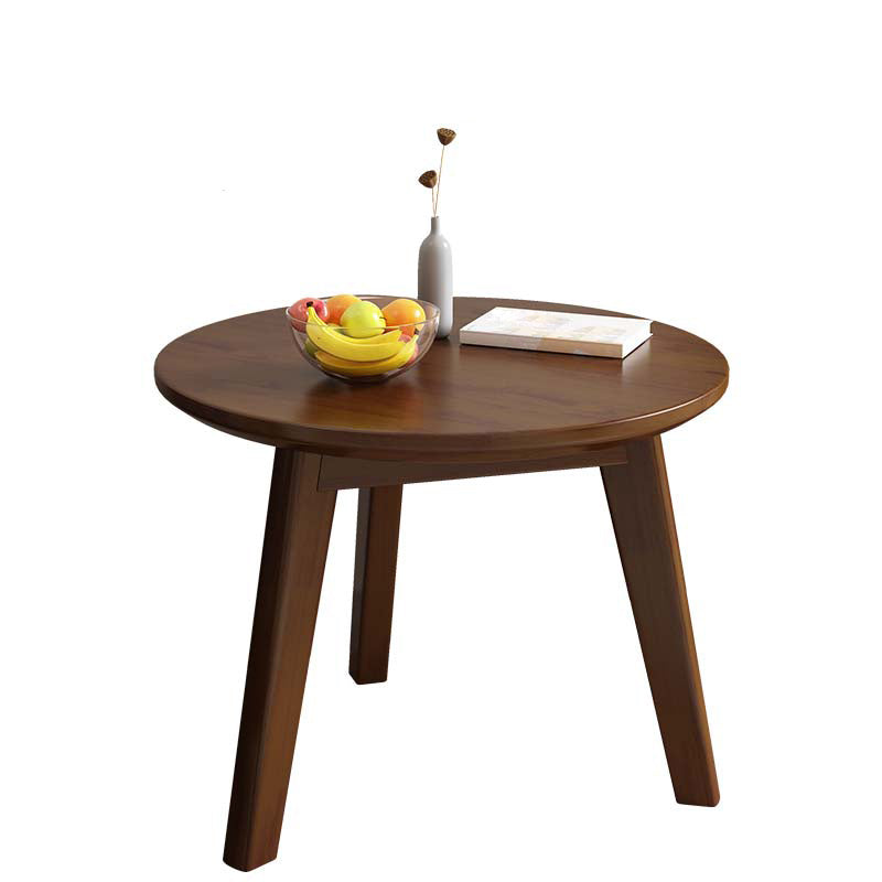 Side Table Solid Wood 3 Legs Round Nordic Living Room End Table