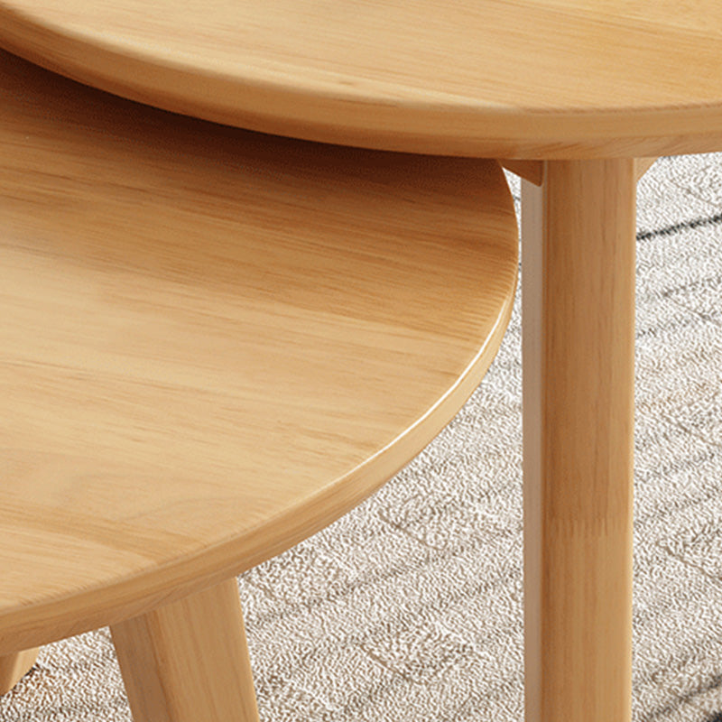 Side Table Solid Wood 3 Legs Round Nordic Living Room End Table