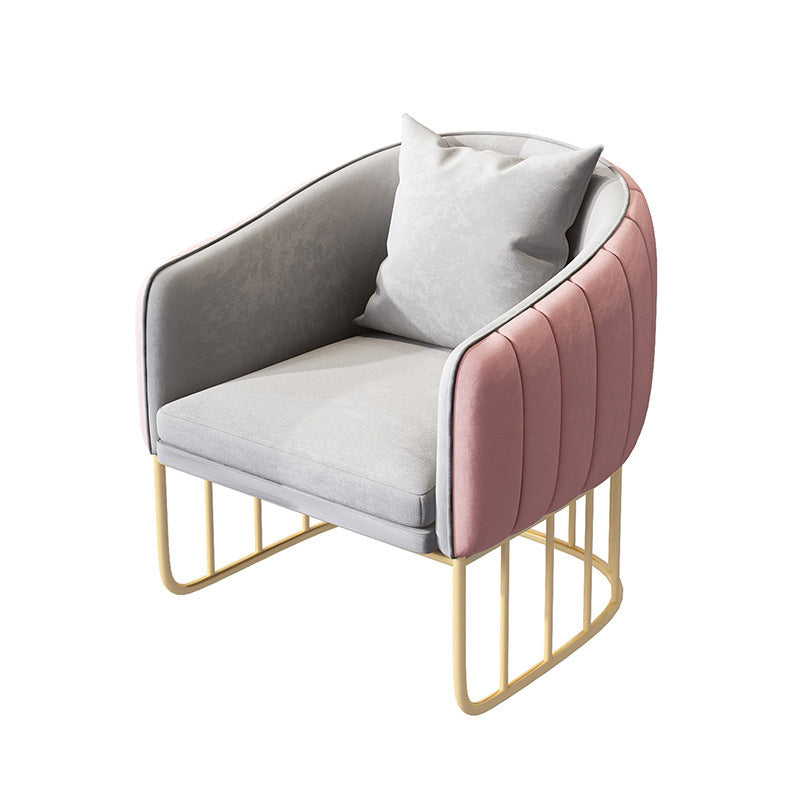 Contemporary Tight Back Sofa with Tuxedo Arm and Metal Base for Living Room