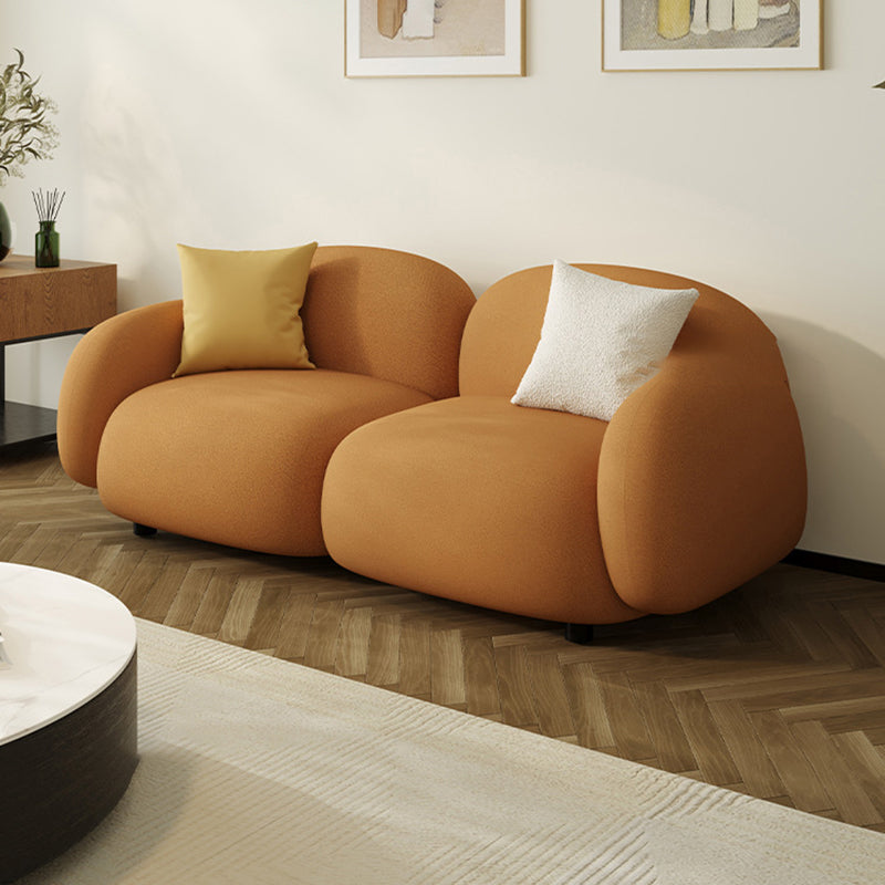 Contemporary Standard Settee with Tight Back Sofa and Black Base
