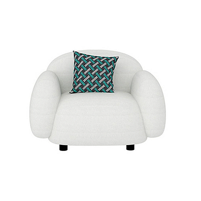 Contemporary Standard Settee with Tight Back Sofa and Black Base