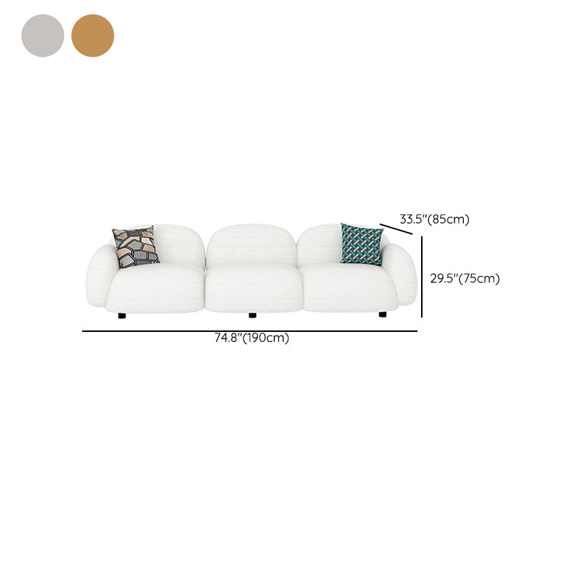 Contemporary Standard Settee with Tight Back Sofa and Black Base