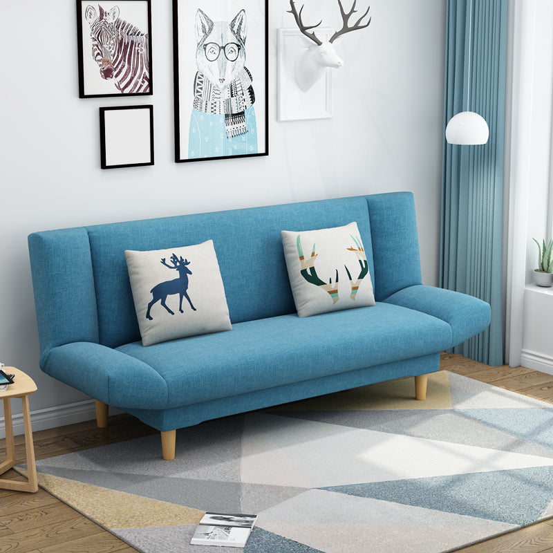 Modern 29.52" H Cotton Blend Armless Convertible Sleeper Sofa
