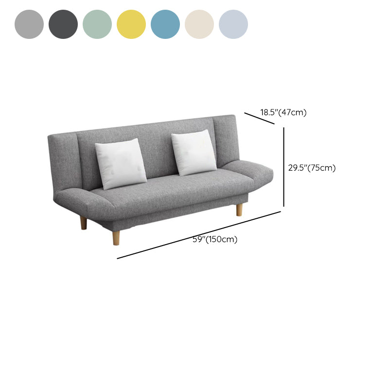 Modern 29.52" H Cotton Blend Armless Convertible Sleeper Sofa